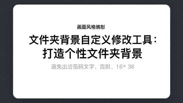 文件夹背景自定义修改工具：打造个性文件夹背景