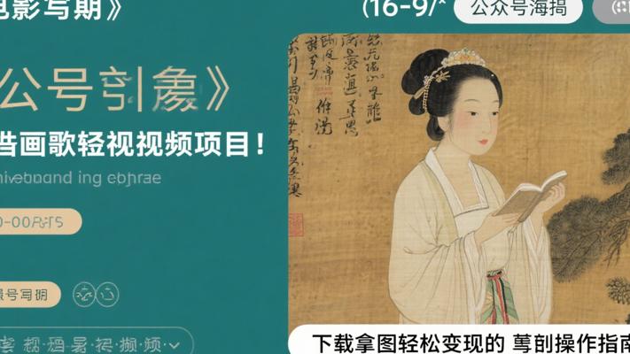 古画唱歌短视频项目：下载拿图轻松变现的实操指南