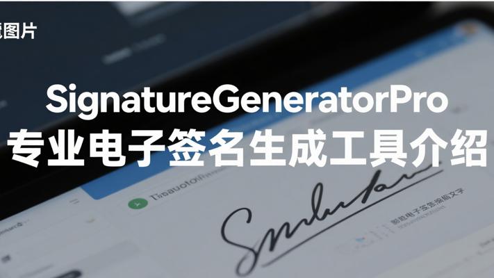 SignatureGeneratorPro专业电子签名生成工具介绍