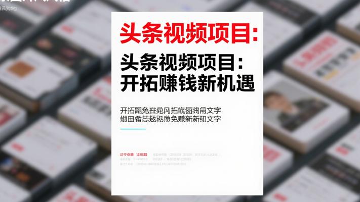 头条视频项目：开拓全新赚钱思路与机遇