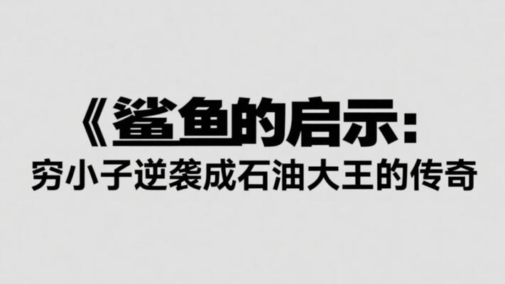 鲨鱼的启示：穷小子逆袭成石油大王的传奇