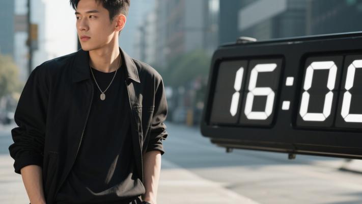 都市潮男概念写真倒计时创意镜头