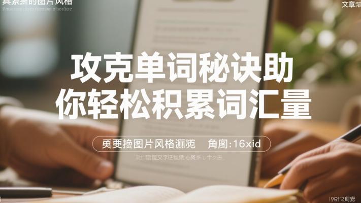 攻克单词秘诀助你轻松积累词汇量