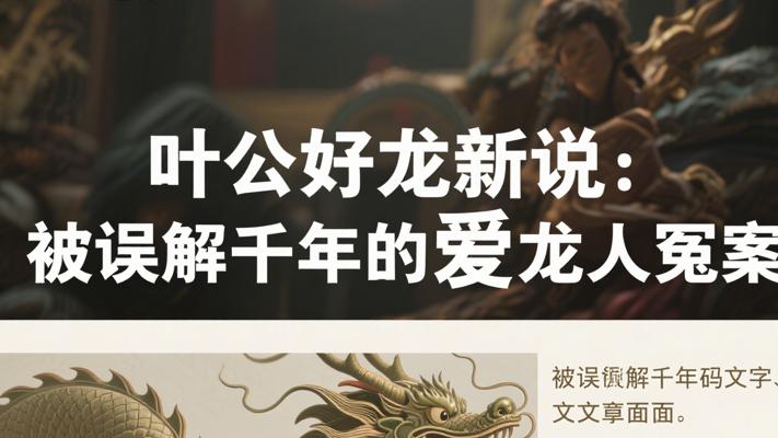 叶公好龙新说：被误解千年的爱龙人冤案