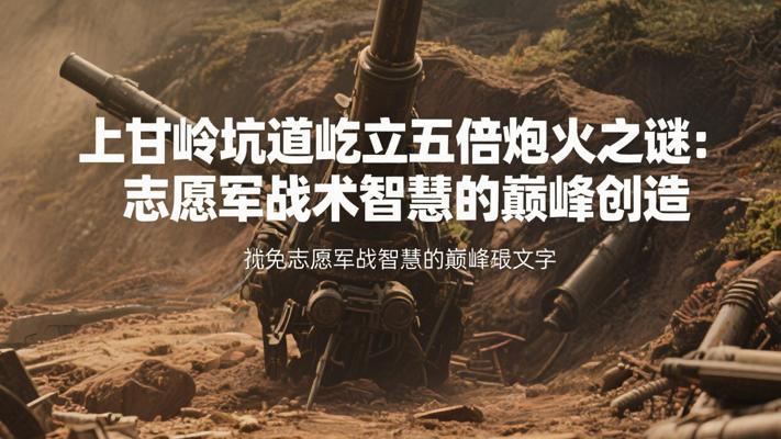 上甘岭坑道屹立五倍炮火之谜：志愿军战术智慧的巅峰创造