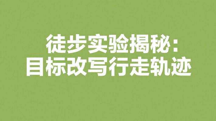 三组人徒步实验揭秘：目标如何改写行走轨迹