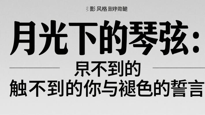 月光下的琴弦：触不到的你与褪色的誓言