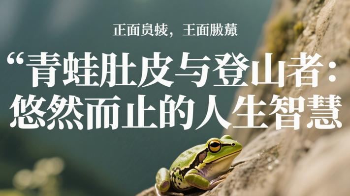 青蛙的肚皮与登山者的智慧：悠然而止的人生哲学