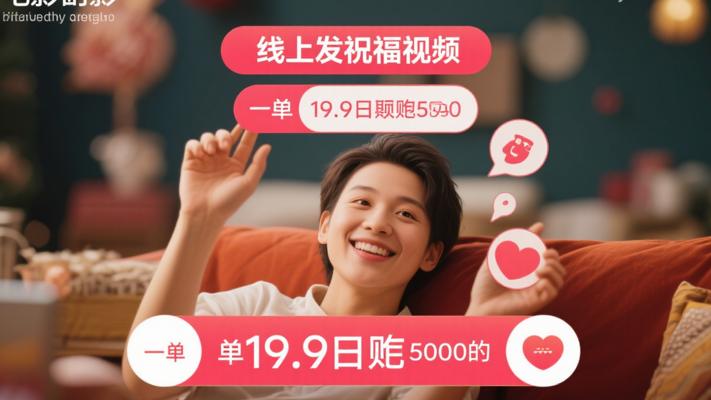 线上发祝福视频：一单19.9日赚500的躺赚副业