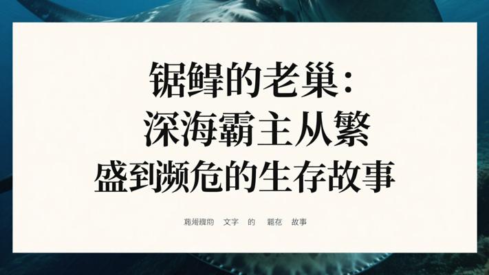 锯鳐的老巢：深海霸主从繁盛到濒危的生存故事