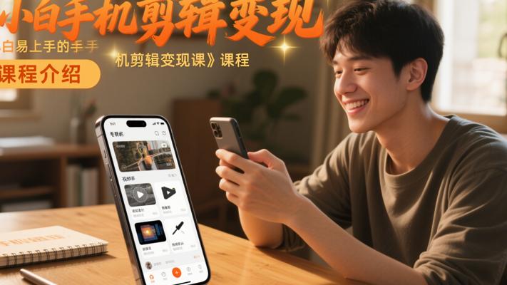 《小白易上手的手机剪辑变现课》课程介绍