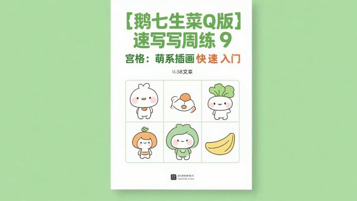 鹅七生菜Q版速写周练9宫格：萌系插画快速入门