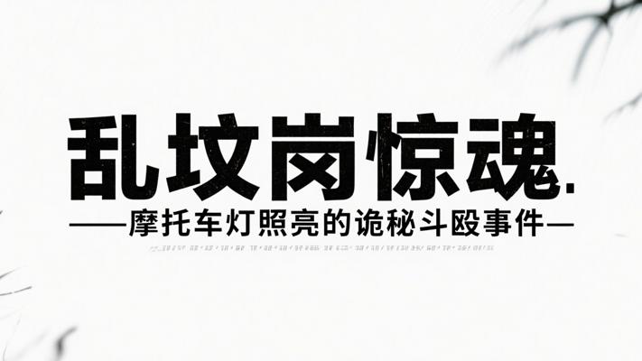 乱坟岗惊魂：摩托车灯照亮的诡秘斗殴事件