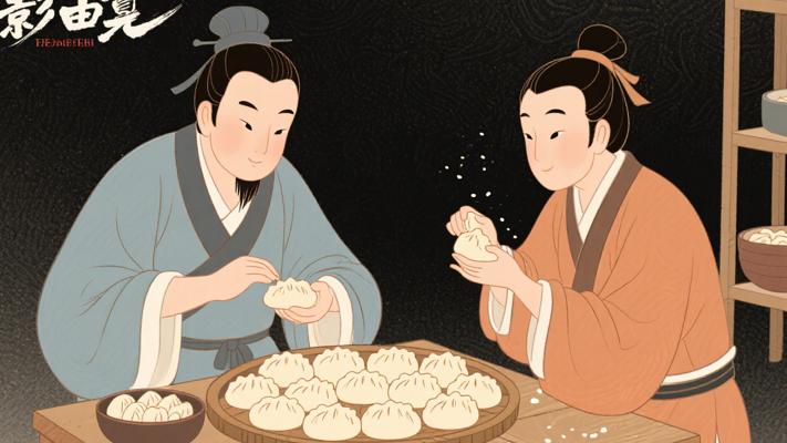 PS插画古代人物包饺子免扣素材大放送