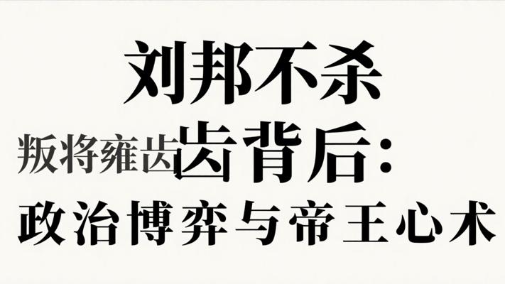 刘邦不杀叛将雍齿的背后：政治博弈与帝王心术
