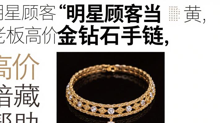 明星顾客当黄金钻石手链 老板高价收购暗藏帮助