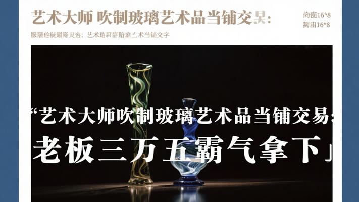 艺术大师吹制玻璃艺术品当铺交易：老板三万五霸气拿下