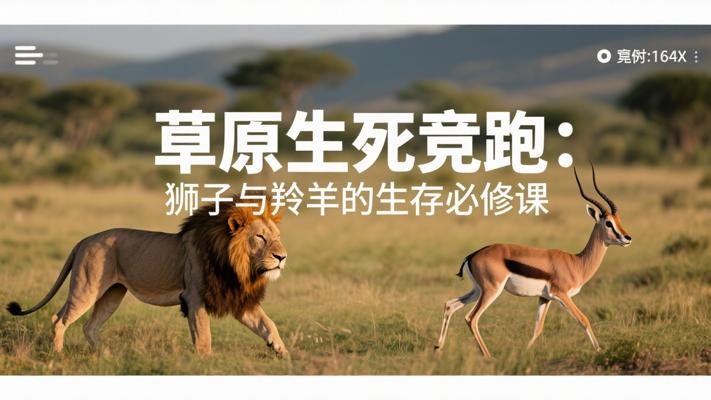 草原生死竞跑：狮子与羚羊的生存必修课