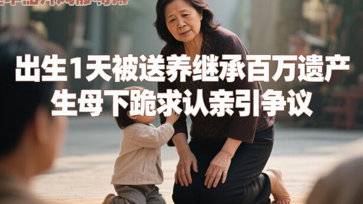 出生1天被送养继承百万遗产 生母下跪求认亲引争议