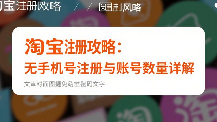 淘宝注册攻略：无手机号注册与账号数量详解