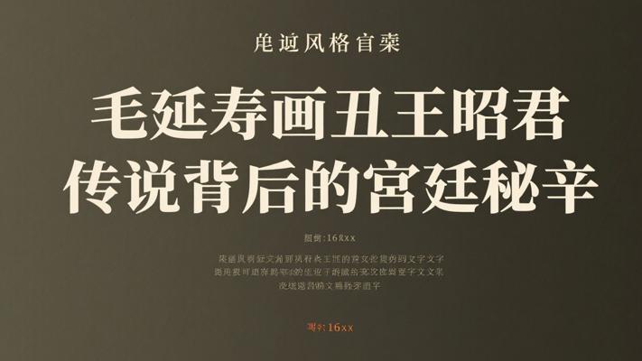 毛延寿画丑王昭君传说背后的宫廷秘辛