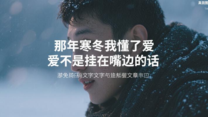 那年寒冬我懂了爱不是挂在嘴边的话