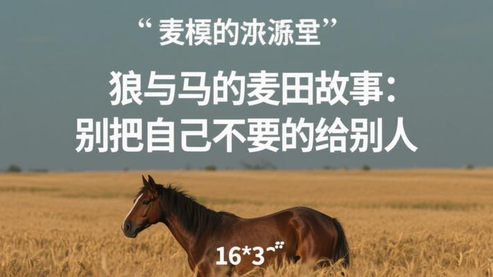 狼与马的麦田故事：别把自己不要的给别人