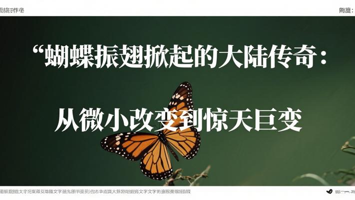 蝴蝶振翅掀起的大陆传奇：从微小改变到惊天巨变