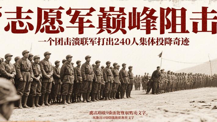 志愿军巅峰阻击：一个团击溃联军打出240人集体投降奇迹