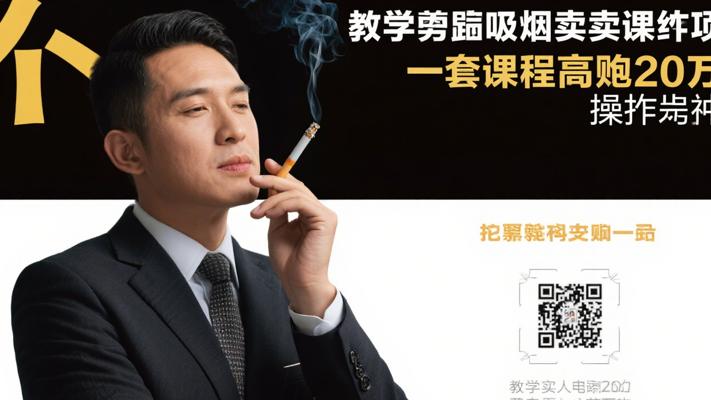 教人戒烟卖课项目：一套课程狂赚20万的实操揭秘