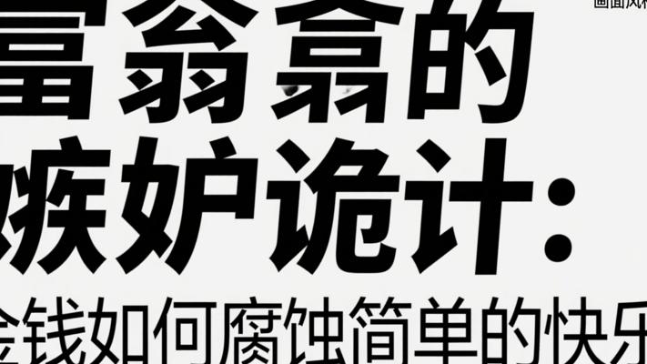 富翁的嫉妒诡计：金钱如何腐蚀简单的快乐