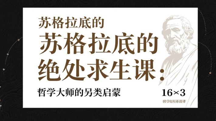 苏格拉底的绝处求生课：哲学大师的另类启蒙
