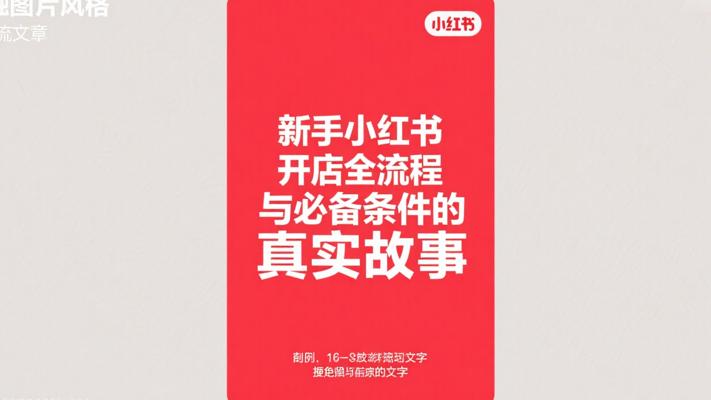 新手小红书开店全流程与必备条件的真实故事