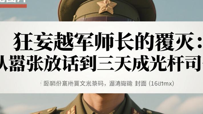 狂妄越军师长的覆灭：从嚣张放话到三天成光杆司令