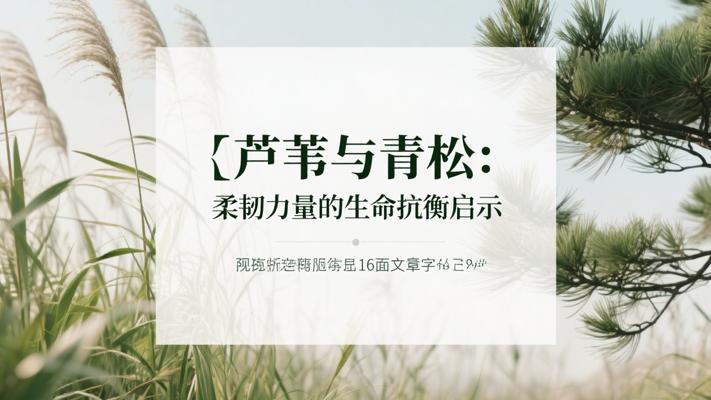 芦苇与青松：柔韧力量的生命抗衡启示