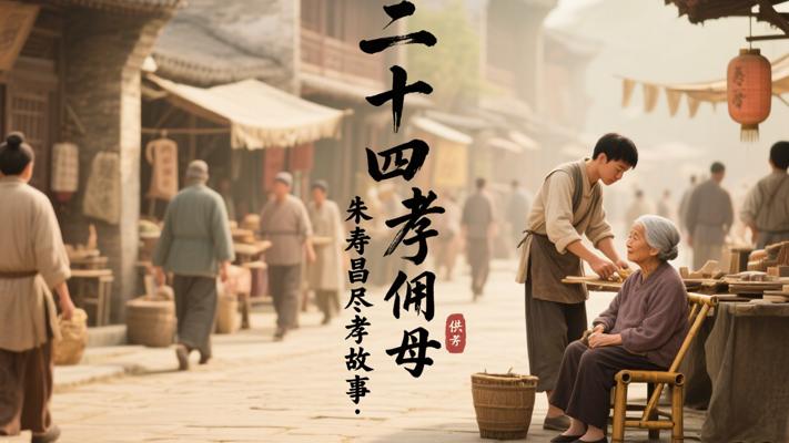 二十四孝行佣供母朱寿昌尽孝故事