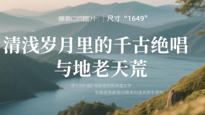 清浅岁月里的千古绝唱与地老天荒