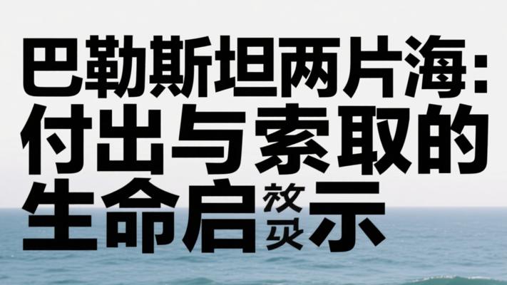 《巴勒斯坦两片海：付出与索取的生命启示》