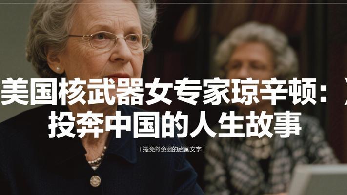 美国核武器顶级女专家琼辛顿投奔中国的人生故事