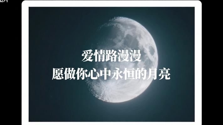 爱情路漫漫愿做你心中永恒的月亮