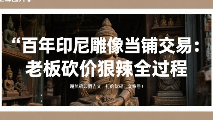 百年印尼雕像当铺交易记老板砍价狠辣全过程