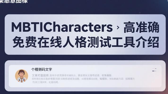 MBTICharacters高准确免费在线人格测试工具介绍
