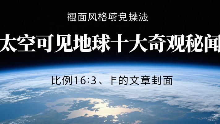 太空中可见地球十大奇观的传奇秘闻