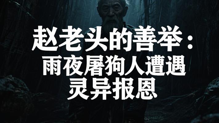 赵老头的善举：雨夜屠狗人遭遇的灵异报恩