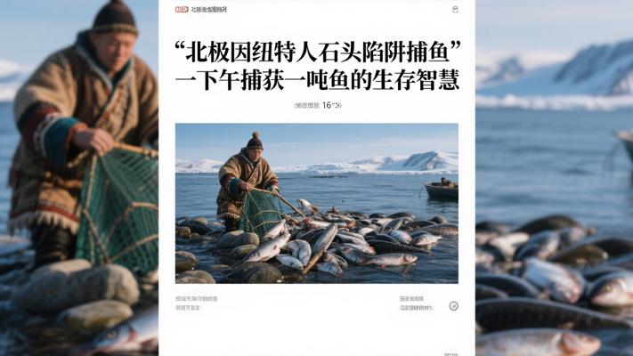 北极因纽特人石头陷阱捕鱼 一下午捕获一吨鱼的生存智慧