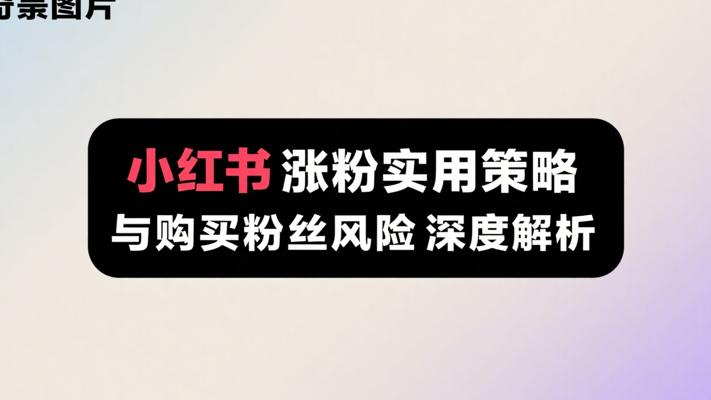小红书涨粉实用策略与购买粉丝风险深度解析