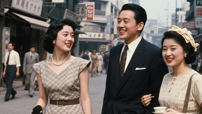 上世纪50年代日本东京真实旧影：时髦男女的时代印记
