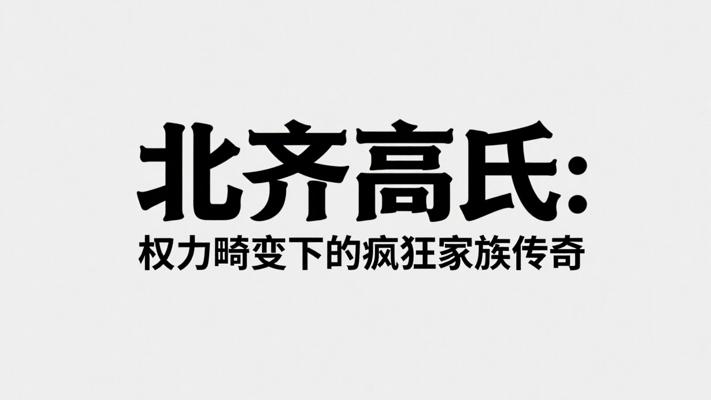北齐高氏：权力畸变下的疯狂家族传奇