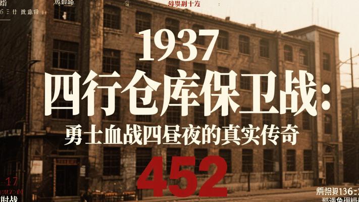 1937四行仓库保卫战：452勇士血战四昼夜的真实传奇