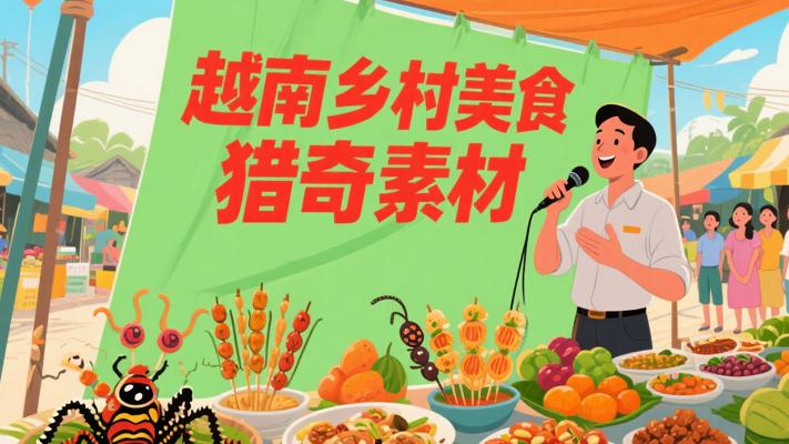 越南乡村奇葩美食高清解说素材：味蕾猎奇宝库
